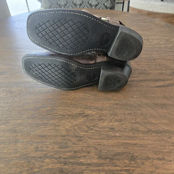 Frye Distressed Brown Harness Boots - Picture 3 of 7